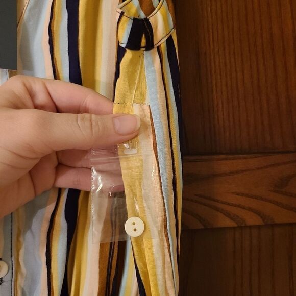 Modcloth Cafe Au Soleil Striped Sleeveless Romper NWT Size Medium - Picture 4 of 10